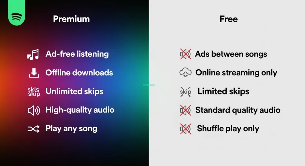 Spotify Premium vs Free Feature Breakdown